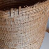 Vintage round straw basket