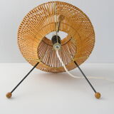 Three-year rattan lamp 1950 vintage