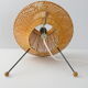Lampe tripode rotin 1950 vintage