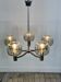 Vintage 70's chrome metal chandelier by Gaetano Sciolari