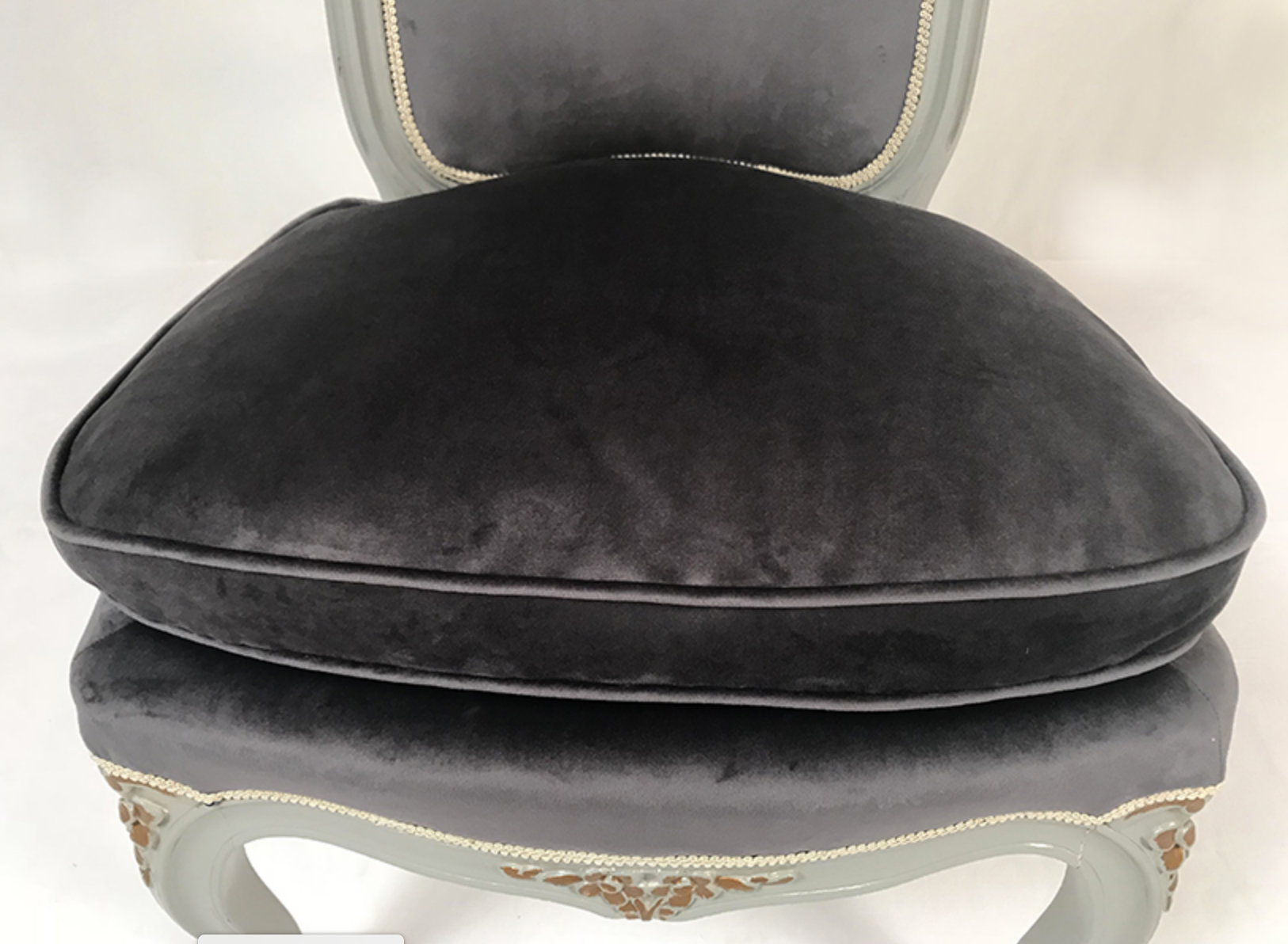 Louis XV style heater lacquered grey wood, rechampi gold