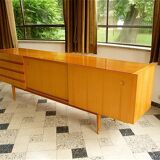 Sideboard in cherrywood with sliding doors from Wilhelm Renz, Germany 1960s