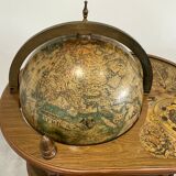 Vintage world map bar, globe
