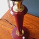 Lampe année 40/50 Maison Lancel Gainée De Cuir Bordeaux