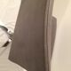 Table in white Formica, 3 chairs and 1 stool in gray leatherette