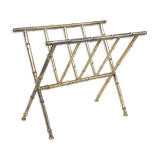 Brass Bamboo Magazine Rack ★ 50s 60s 70s Mid Century Modern Danish Design