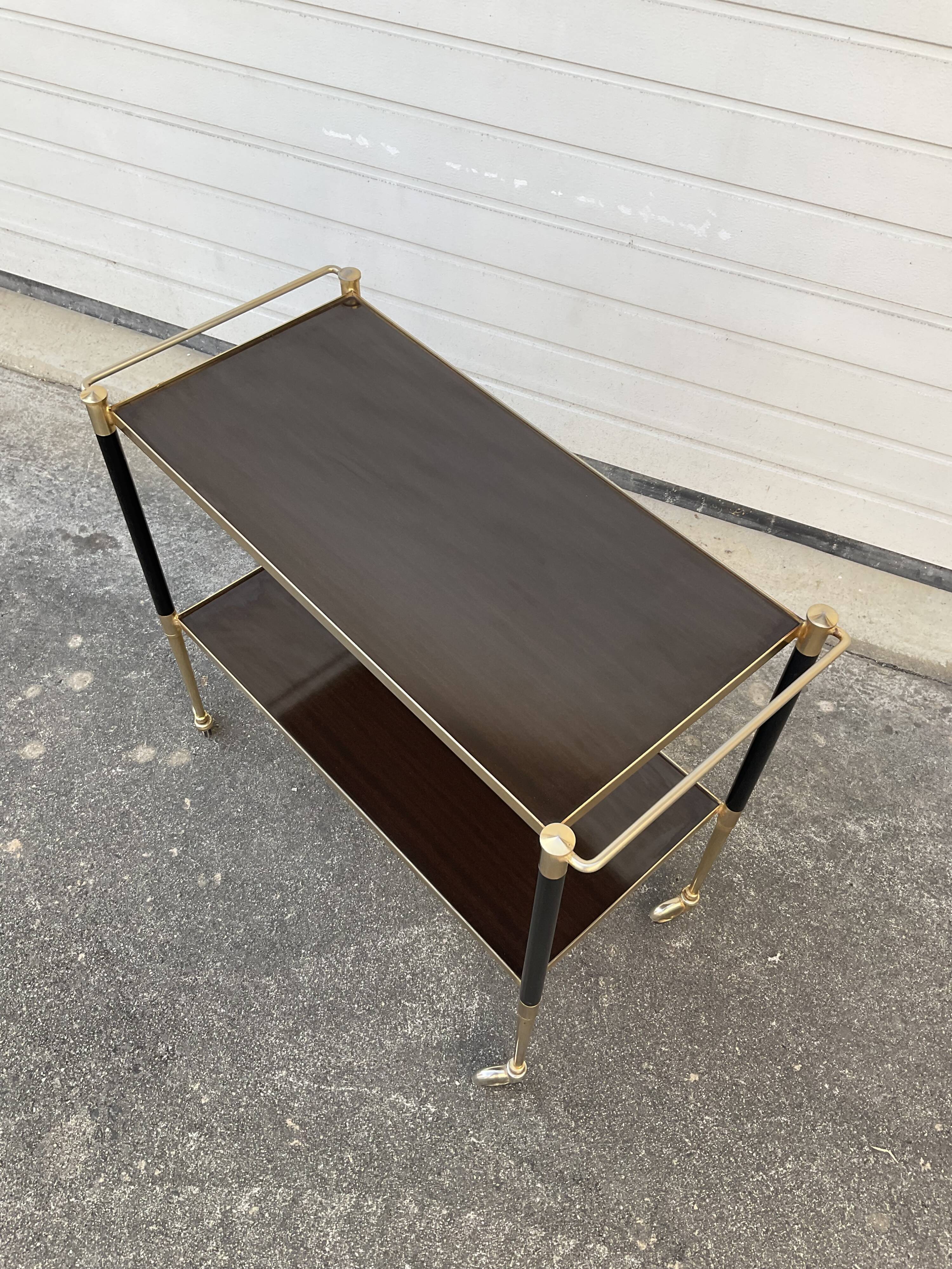 Golden vintage rolling table