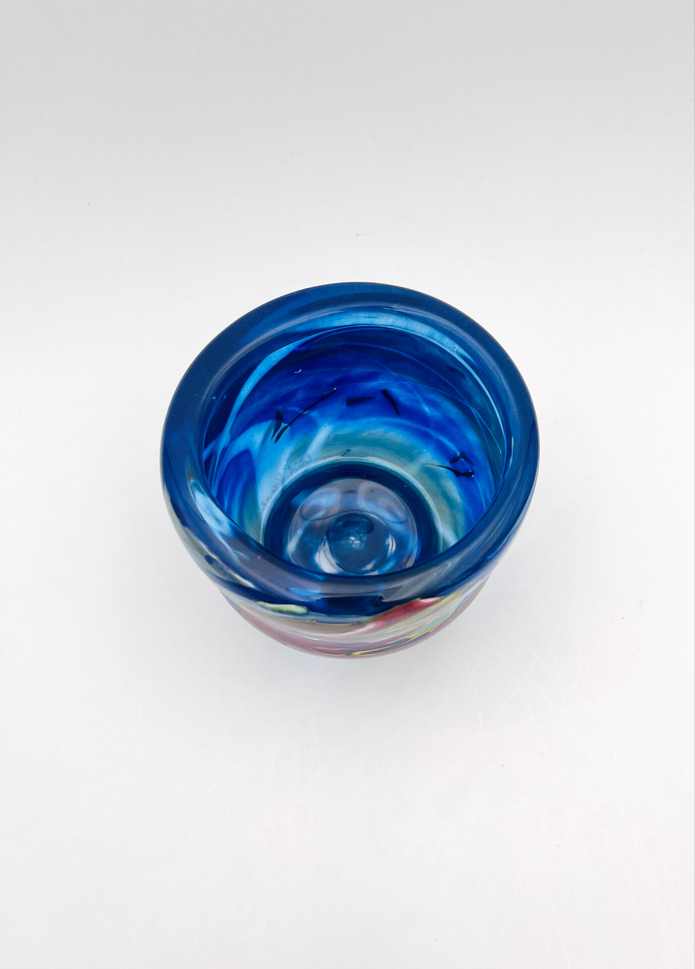 Vase Art Glass Signed Patrick Lepage 2002 - Blown Glass Fuming Oxides