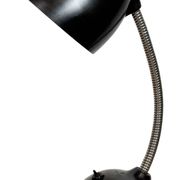 Lampe de table vintage en bakélite marron à col de cygne, années 1950
