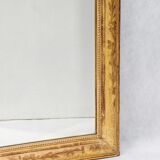19th C Louis Philippe mirror with ornate rose crest