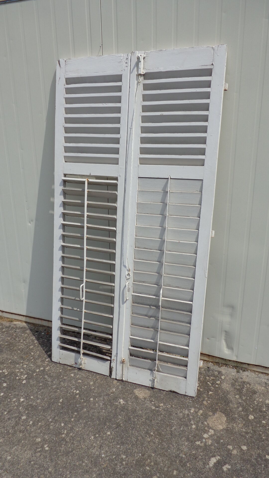 Rectangular shutters with louvers