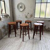 6 vintage Baumann bar stools