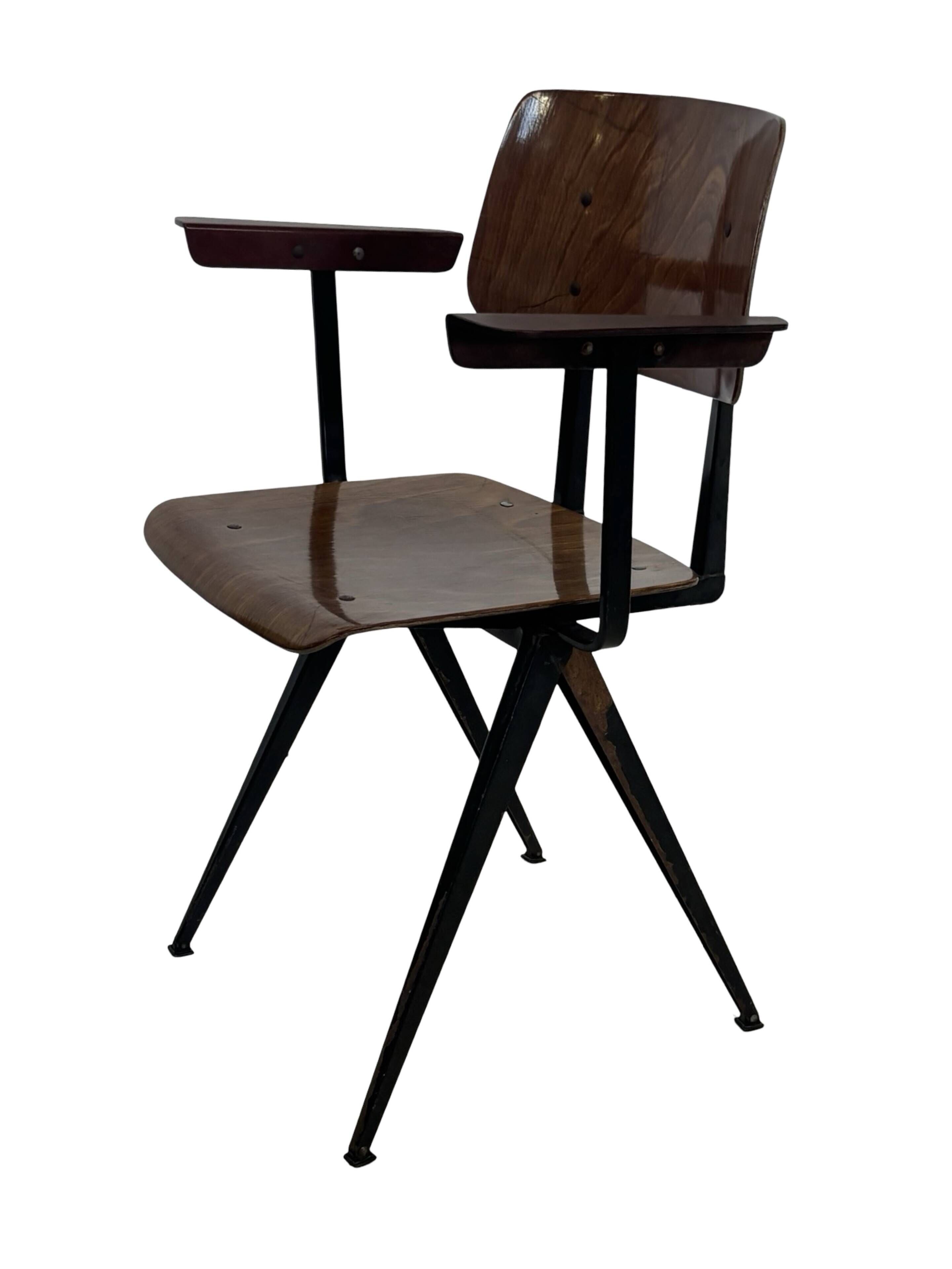 Vintage Galvanitas S16 chair with armrests, 1960 Netherlands Design