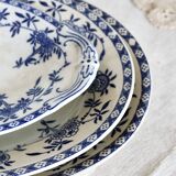 3 oval serving dishes - Dresden porcelain - Floral pattern