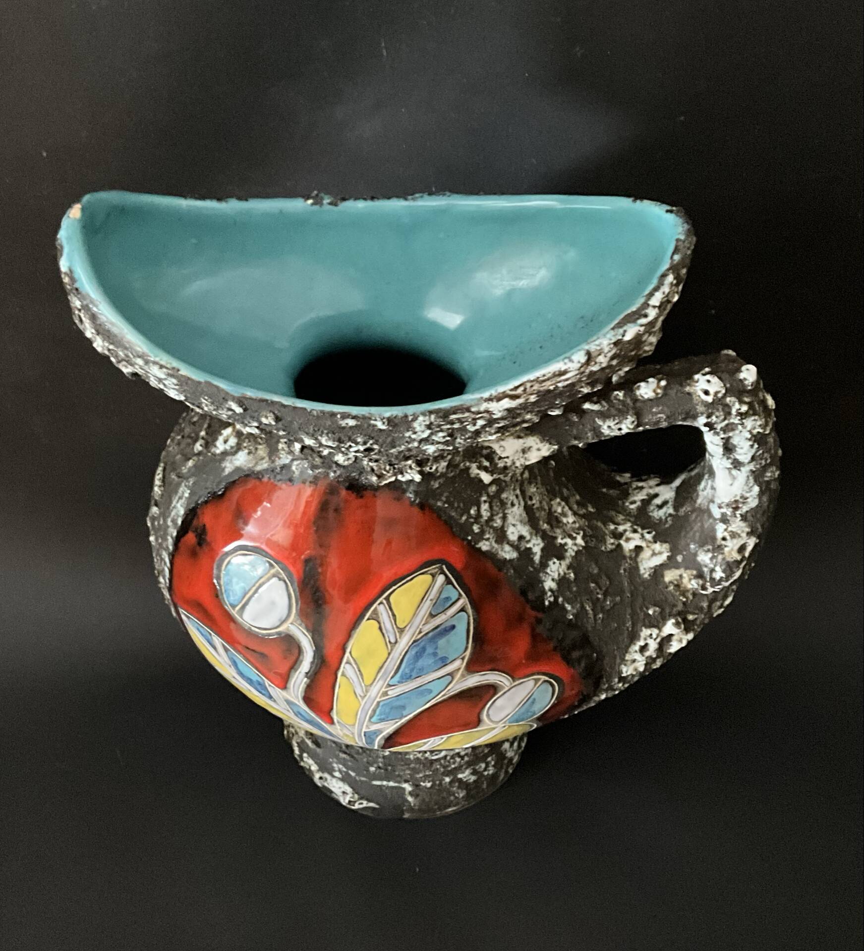 Large PUGI jug in brutalist ceramic signed – Vallauris / Monaco