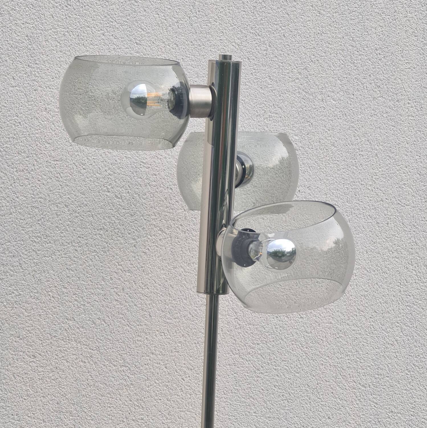 Vintage 1970s space age 3-light floor lamp