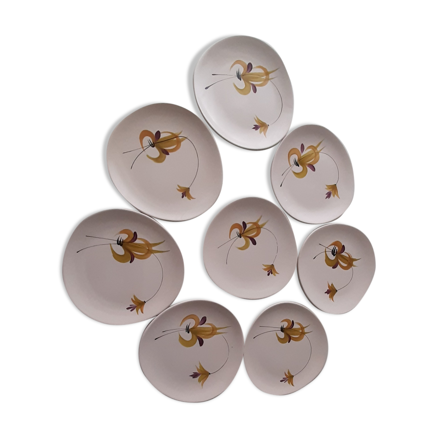 Lot dessert plates MBFA Pornic