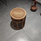 Peacok vintage bohemian chic rattan stool