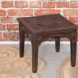 Side table carved top
