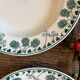 Set of 4 antique deep plates in ironstone - Clovers -
