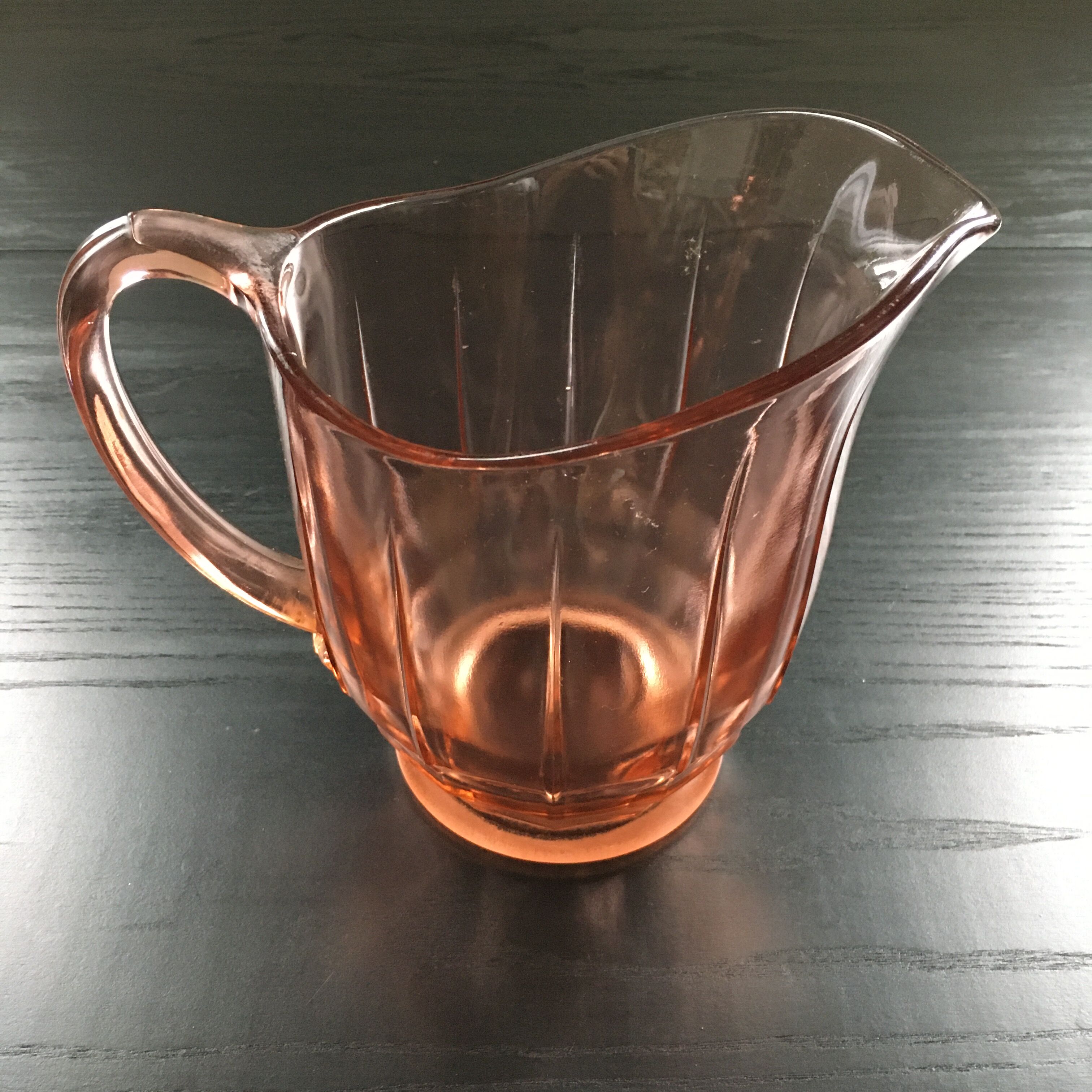 Pitcher pink glass