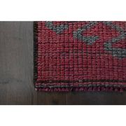 1970s Vintage Turkish Oushak Handmade Wool Cotton Pink Runner Rug 81x315