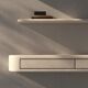 Contemporary Handmade Textured Plaster Floating Drawer with Walnut Interior