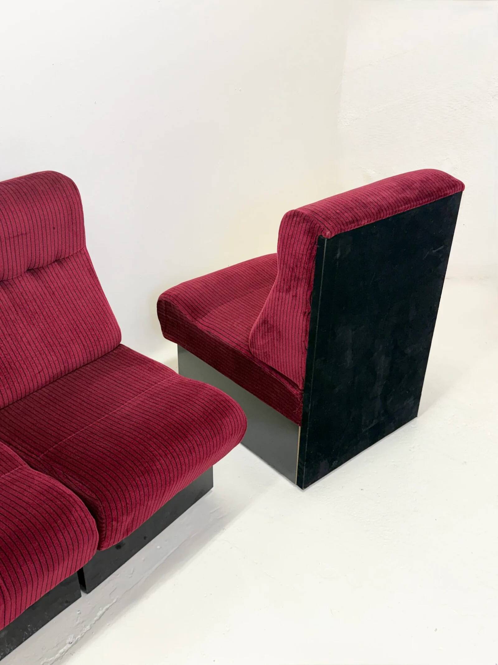 Canapé modulable « Cinema », 3 chauffeuses — Italie, 1970s