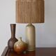 Rope and sandstone lamp