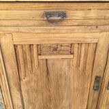 Two-body oak sideboard from the 1940s; stripped