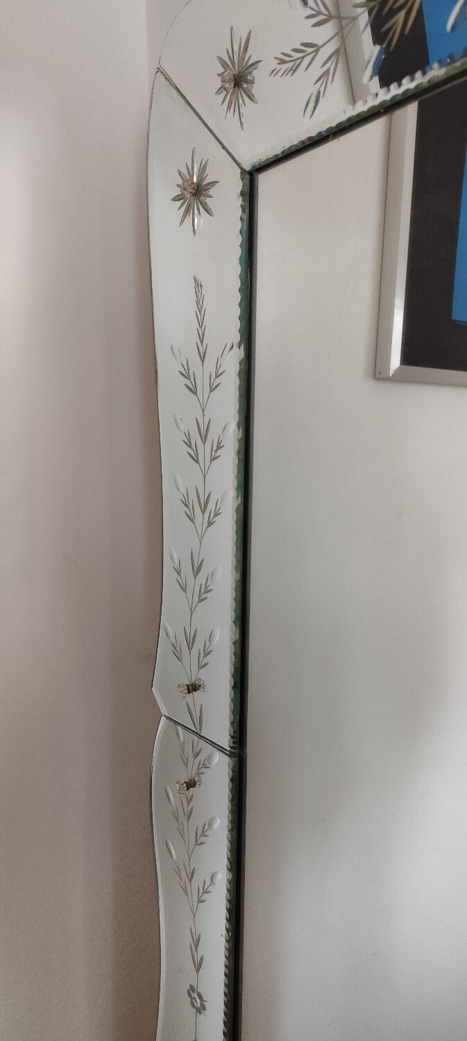Very large 20th-century Venetian mirror.