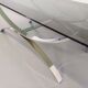 Vintage glass and chromed metal coffee table from the 70s