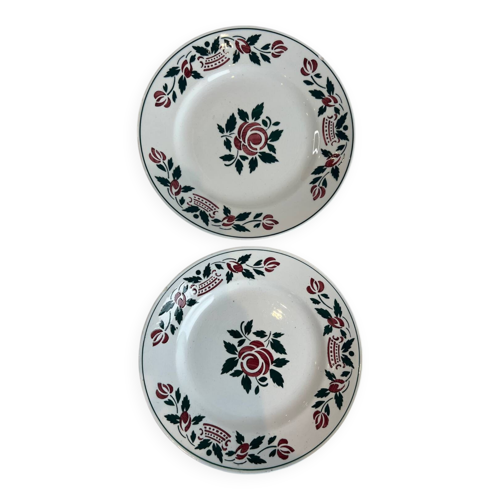 Deux assiettes plates Villeroy & Boch