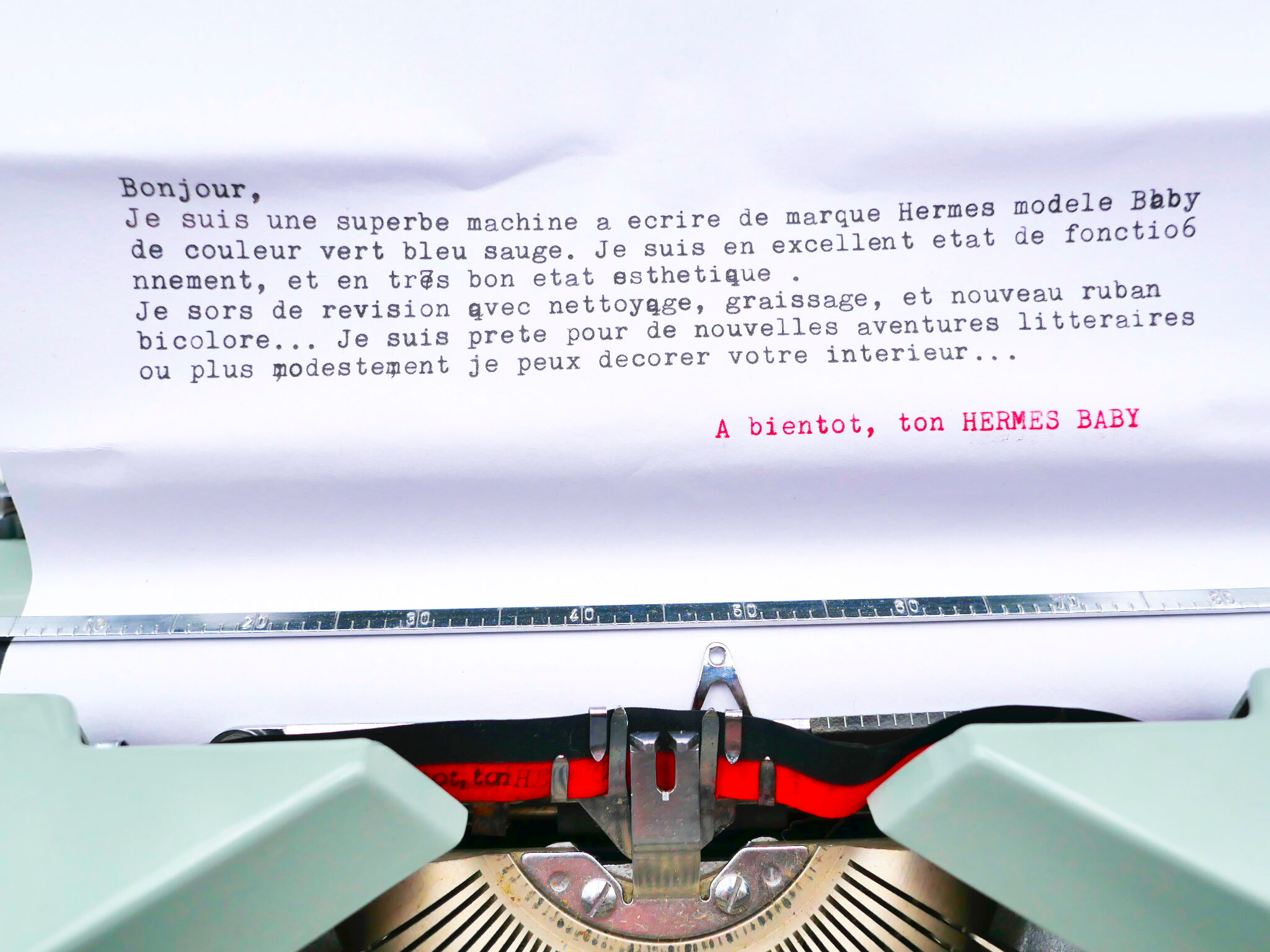 Baby hermes typewriter