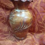 old ceramic tulip vase - signed pottery