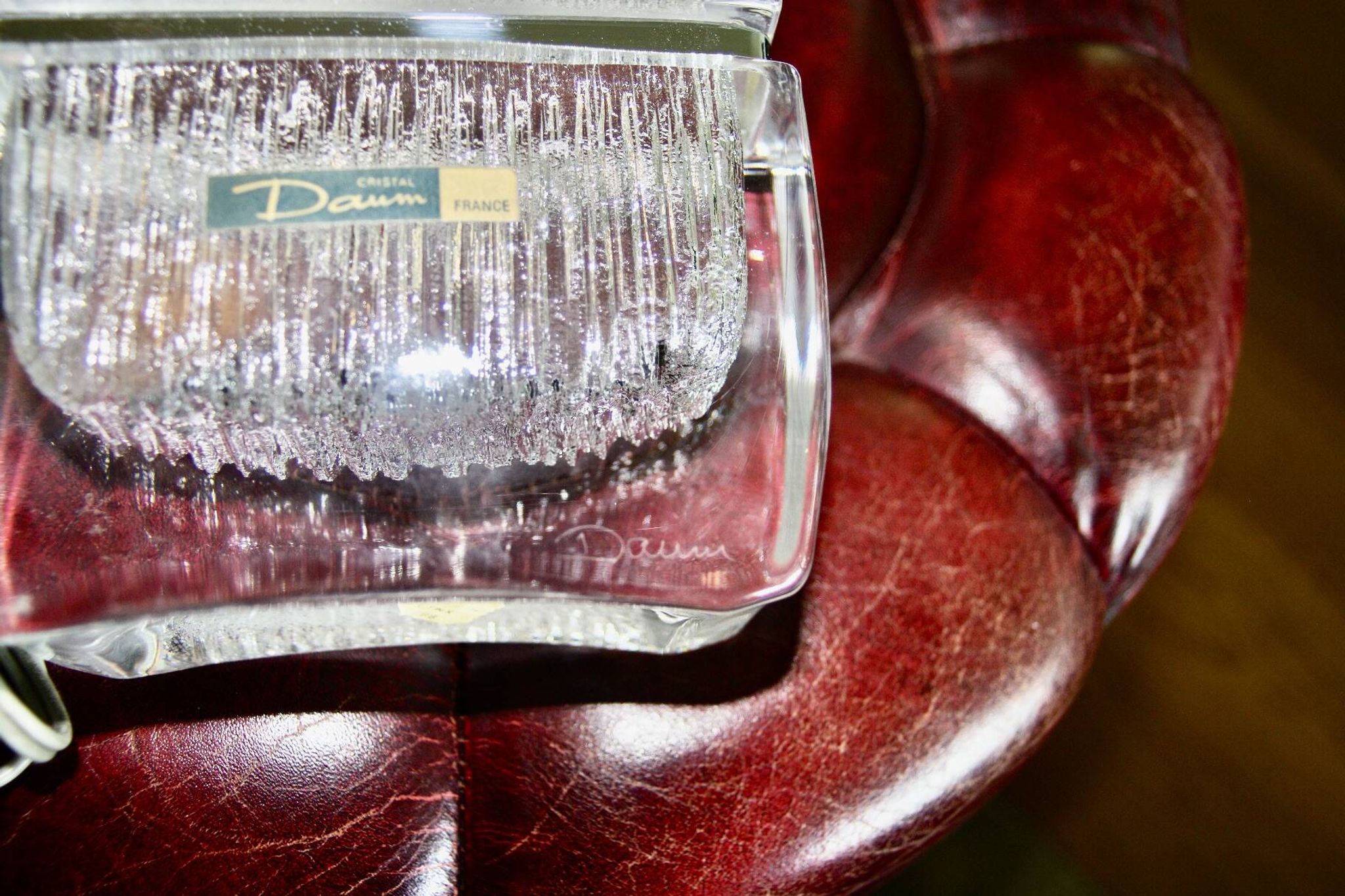 Vintage crystal lamp for the daum house in nancy 1960