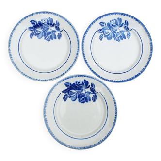 3 Assiettes plates Badonviller