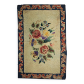 Handmade antique American hooked rug 67cm x 103cm 1900s - 1B499