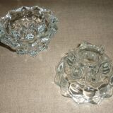 Pair of 2 crystal candlesticks