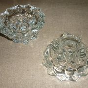 Paire de 2 bougeoirs en cristal