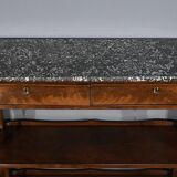 Large Burl Mahogany Property Console, Restoration Period – Early