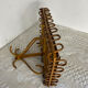 Shelf or wall console in rattan and bamboo