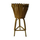 Pot door in rattan and vintage bamboo