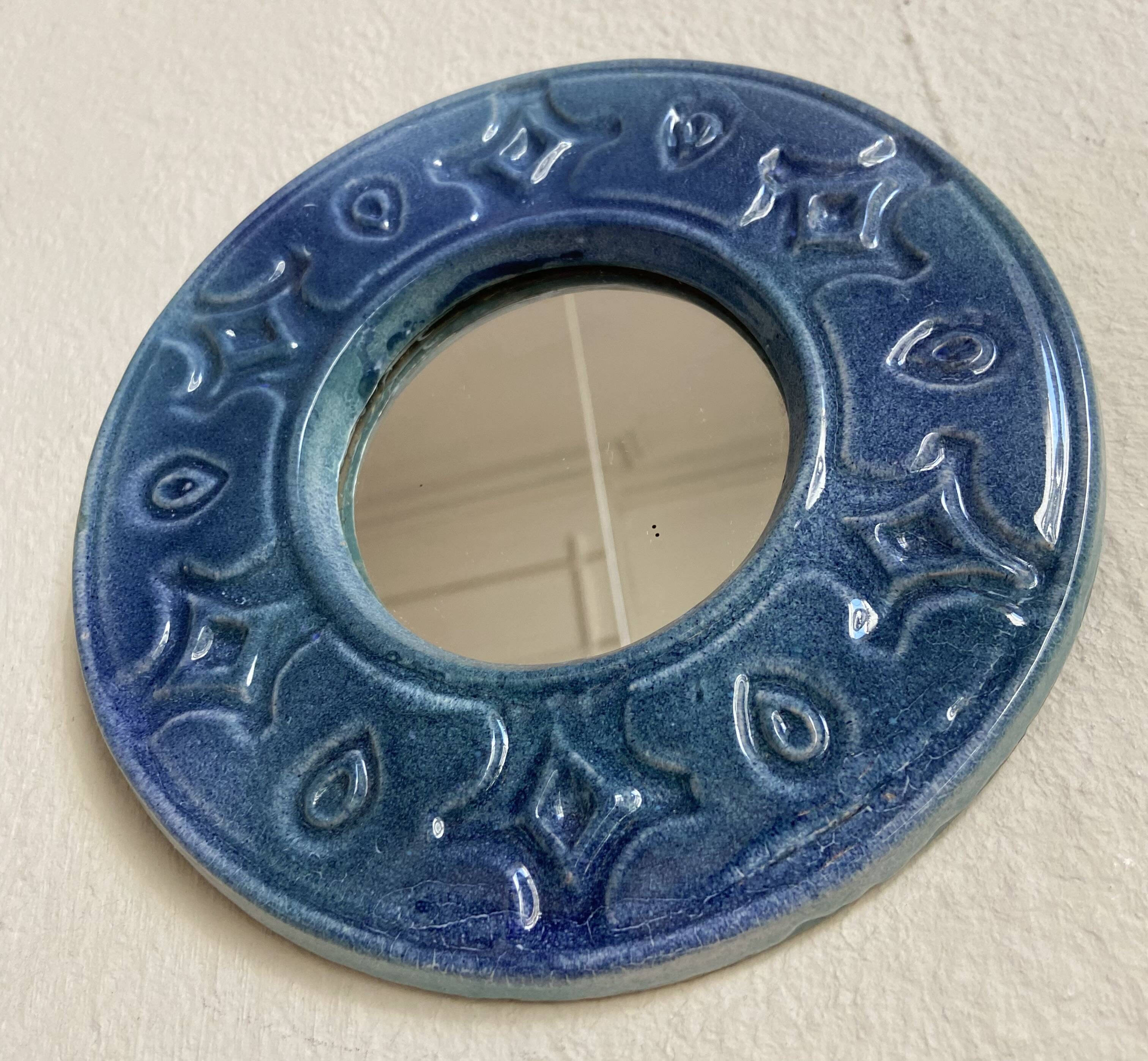 Ceramic mirror by Paul Artus from the 1960s.