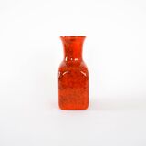 Red ceramic vase, Italian design, 1960s, made in Italy
