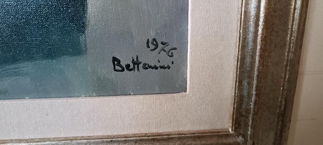 Oil painting on canvas - Marine - 1976 Lido Bettarini canvas 70x50 cm