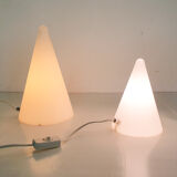 Paire de lampes en verre de lait par Wofi Leuchten, Allemagne