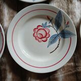 9 mismatched antique dinner plates