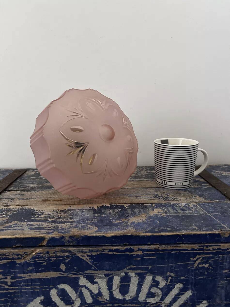 Pink Art Deco wall or ceiling light