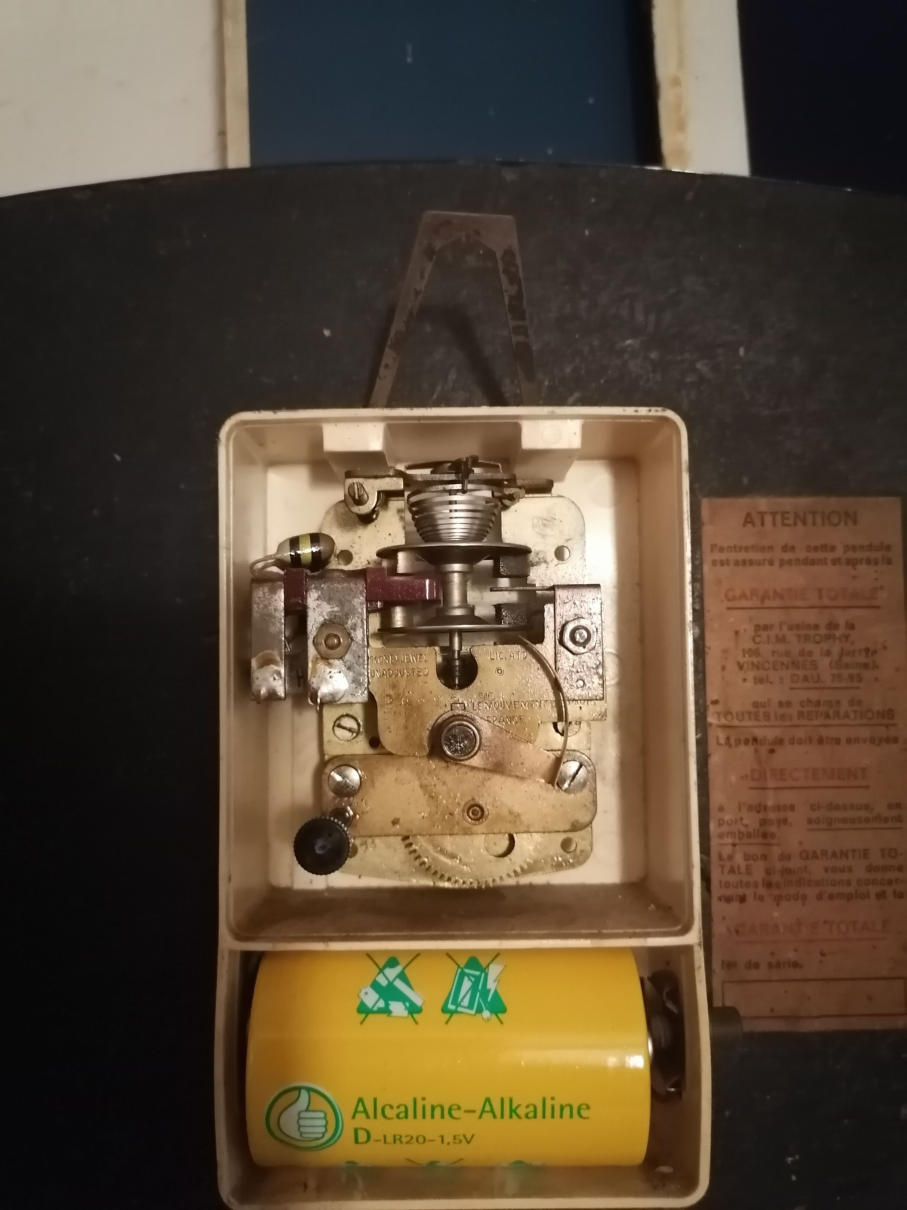 Pendule clock trophy transistor 1960 formica